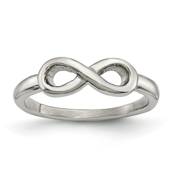 Auriga Fine Jewelry Stainless Steel Polished Infinity Symbol Ring for Men Size 6