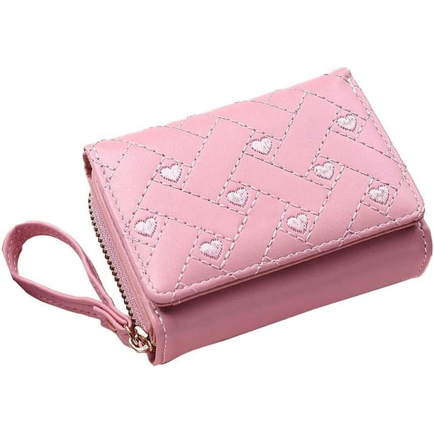 LHSHID Slim Wallet for Women Credit Card Holder with Coin Purse, Ladies Mini Zipper Card Cases with 6 Card Slots