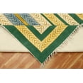 thumbnail image 6 of Casavani Handmade Green Cotton Dhurrie Bedroom and Dining Room Rug Outdoor Rug 12x15 feet, 6 of 6