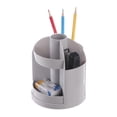 thumbnail image 1 of Multi-function Rotating Pen Holder Plastic Creative Desk Storage Box Containers (Grey), 1 of 8