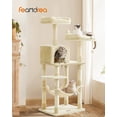 thumbnail image 2 of Árbol para gatos Feandrea de 143 cm con condominio de felpa y 11 postes rascadores, 2 of 9
