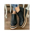 thumbnail image 3 of Crocowalk Women's Leather Platform Slip on Loafers Comfort Moccasins Low Top Casual Shoes, 3 of 4