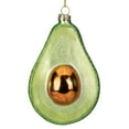 thumbnail image 2 of Northlight 4.5" Green and Yellow Glass Avocado Christmas Ornament, 2 of 6