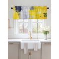 thumbnail image 2 of Valances for Windows Yellow Gray Abstract Rod Pocket Cafe Window Treatments Valance Curtains for Kitchen Bathroom Laundry Basement Windows 42"x18", 2 of 9