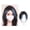 Blue, variant on Synthetic Topper Hairpiece Highlighted Blue Pink Bangs Middle Part Straight Bangs