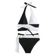thumbnail image 3 of Sentmoon Bikini Sets Woman Bathing Suits Oversized Woman Swimsuit High Cut with Built in Bra Wireless Bikini Set Beach Supplies for Fashion and Trendy Looks White XL, 3 of 10