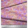 thumbnail image 3 of Soimoi Velvet Fabric Flower Watercolor Print Sewing Fabric Yard 58 Inch Wide, 3 of 3