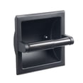 thumbnail image 1 of Portarrollos de papel higiénico empotrado negro mate para rollos regulares, Portarrollos de papel higiénico pivotante negro Soporte de pared de metal, en Portarrollos de papel higiénico negr, 1 of 5