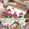 thumbnail image 5 of 2x3 Ft Entryway Area Rug, Pink Spring Floral Kitchen Rug Runner Washable Floor Mat, Butterfly Farmhouse Non Slip Indoor Door Mat Throw Carpet for Bathroom Living Room Bedroom, 5 of 8