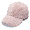 thumbnail image 1 of Gorra de béisbol de invierno para mujer, gorra de béisbol cálida de color sólido de lana de cordero para viajes al aire libre, 1 of 5