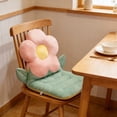thumbnail image 1 of Coussin de Chaise Intégré en Forme de Fleur 17,72 Po Dossier Intégré Protection de la Taille Haute Résilience Rembourrage Toutes Saisons Soulagement de la Pression sur les Hanches pour Bureau Assise Prolongée Maison Étude Chaise de Salle à Manger Chaise de Bureau, 1 of 6