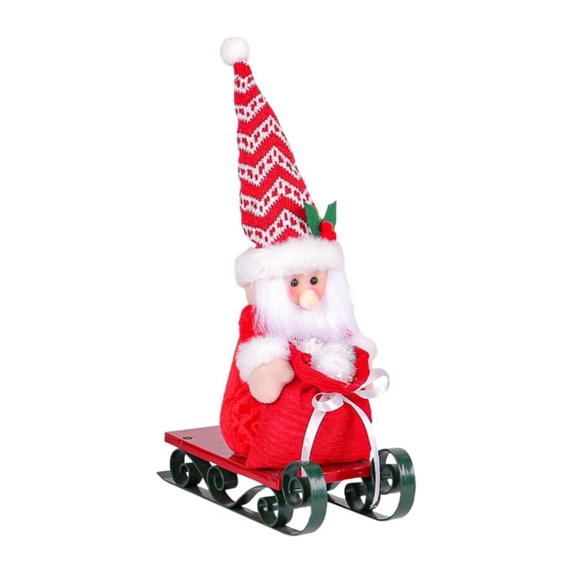 Bolsa de regalo con adorno navideño Muñeca Juguete de escritorio portátil Exhibición navideña para Sombrero tejido