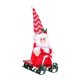 thumbnail image 1 of Adorno navideño, Exhibición navideña, Decoración navideña Trineo de Papá Noel Sombrero tejido, 1 of 9