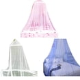 thumbnail image 2 of Cama plegable mongol portátil, cúpula de mosquitera de encaje, ropa de cama bidireccional, cama de red, tienda de juegos para interiores y exteriores Inevent JJ18085-01, 2 of 6