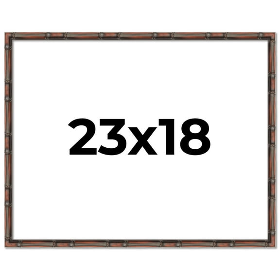23x18 Frame Brown Bamboo with Dark Coffee/Walnut Finish | Solid Wood Picture Frame Width 0.75
