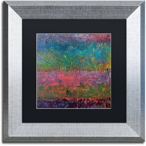 Trademark Fine Art "Wildflowers" Canvas Art by Michelle Calkins, Black Matte, Silver Frame