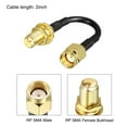 thumbnail image 2 of Uxcell RG174 RP-SMA Male to RP-SMA Female Antenna Extension Cable Shorter Length Metal Black 2 Pcs 2'', 2 of 6