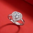 thumbnail image 6 of Adjustable 1 Carat Moissanite Ring 925 Sterling Silver Wedding Band For Women, Suitable For Banquet Party Official Occasion, Holiday Valentine's Day Proposal Engagement Wedding Gift, 6 of 9