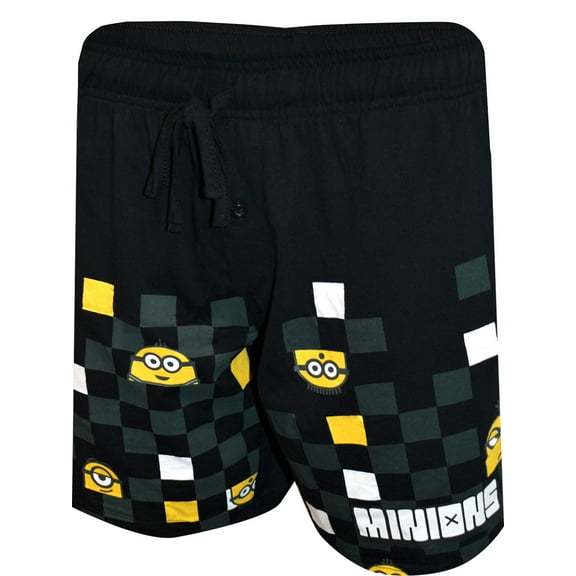 Mad Engine Mens Despicable Me Minion Cotton Lounge Shorts (Large)