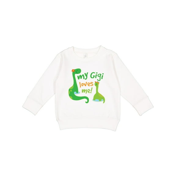 Inktastic My Gigi Loves Me Grandson Dinosaur Toddler Sweatshirt
