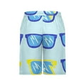 thumbnail image 3 of Viikei Men's Shorts with Multiple Colors,Men Casual Fashion Print Shorts with Pockets Elastic Waist Beach Pants Blue S, 3 of 4