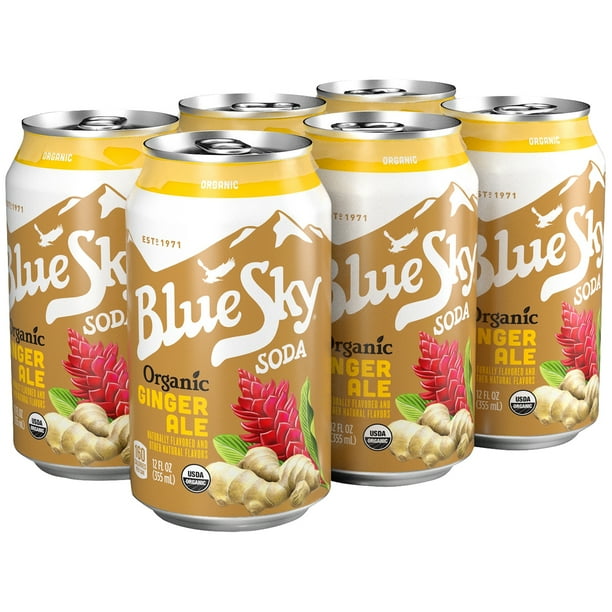 Blue Sky Organic Ginger Ale, 12 Fl. Oz., 6 Count