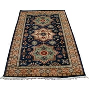 Super Shirvan Kuba Fine Caucasion Geometric Hand Knotted Rug Carpet (6 x 4)'