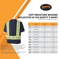 thumbnail image 6 of Pioneer Hi Vis Safety Shirt - Lightweight Moisture-Wicking Work T-Shirt With Reflective Tape - Class 1 - Navy Blue, 6 of 7