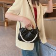 thumbnail image 4 of Bolso de hombro para mujer Bolso de mensajero en la nube Bolso de mano plisado Bolsos de perlas (Negro) Tmvgtek Para Estrenar, 4 of 6
