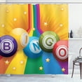 thumbnail image 1 of Ambesonne Bingo Shower Curtain, Colorful Balls Rainbow, 69"Wx84"L, Multicolor, 1 of 3