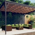thumbnail image 1 of vidaXL 11 Piece Garden Lounge Set with Cushions Poly Rattan Brown, 1 of 5