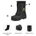 thumbnail image 5 of Dream Pairs Boys Girls Kids Warm Waterproof Snow Boots Winter Outdoor Snow Boots KSTAR BLACK/NEON/GREEN Size 10, 5 of 6