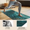 thumbnail image 4 of Teal Gold Marble Pattern Hot Yoga Mat Towel Non Slip for Hot Yoga - Quick-Drying Yoga Mat Cover with 4 Corner Pockets with Travel Bag - Hot Yoga Towel Non Slip Grip Moisture Wicking Sweat 70"x26", 4 of 6