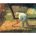 thumbnail image 3 of Seurat, Georges 14x12 Black Modern Framed Museum Art Print Titled - Farm Laborer With Hoe, 3 of 5