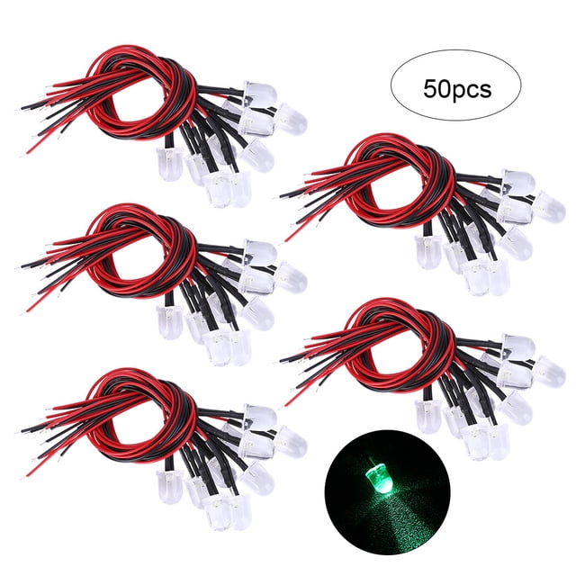 Diodos emisores de luz Nikou 50 piezas 12 V LED precableado