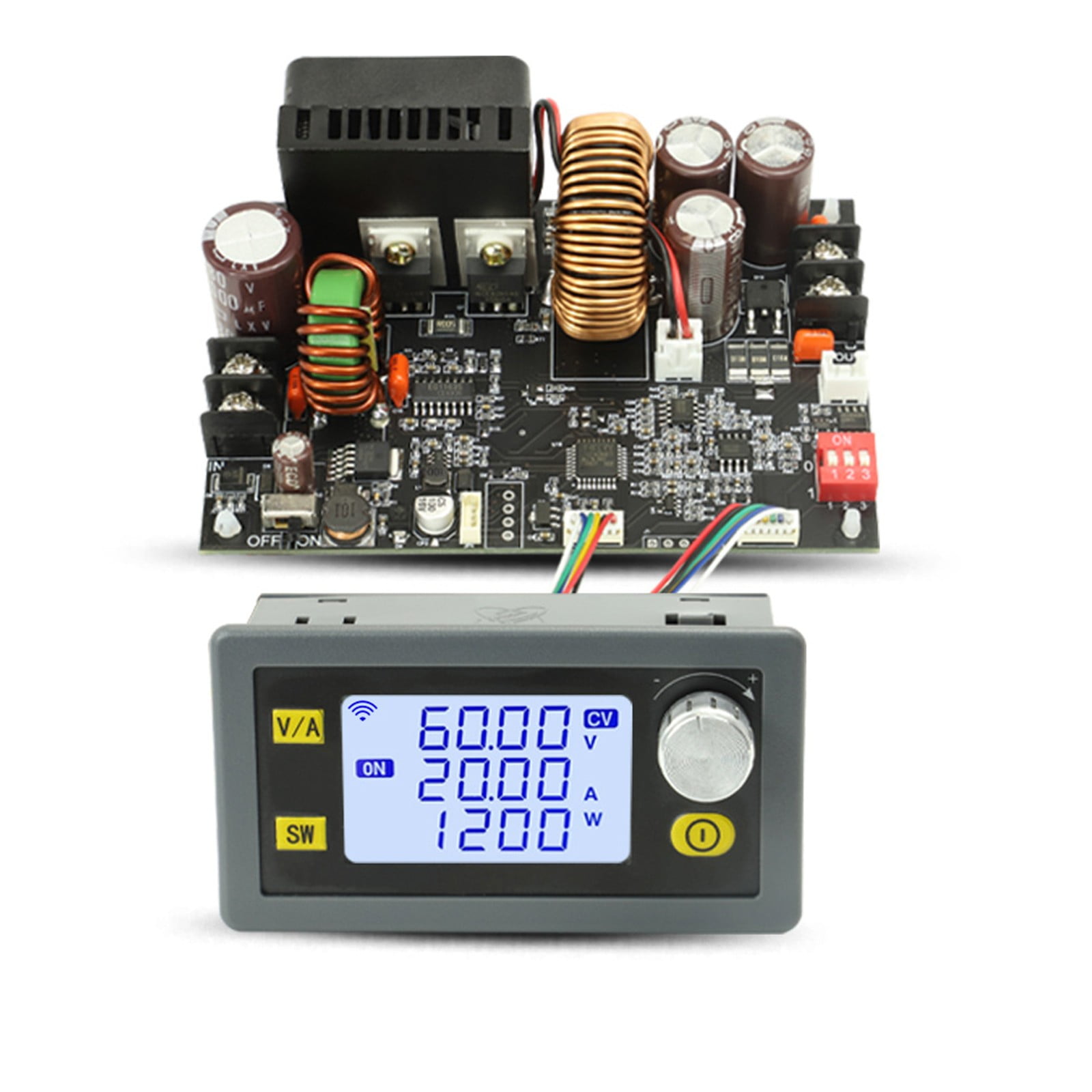CNC Adjustable DC regulated power supply CV CC 060V 20A/1200W Step
