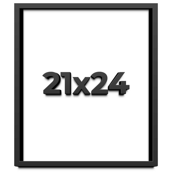 21x24 Shadow Box Frame Black | 1 inches Deep Real Wood Contemporary Shadowbox Display Frame | UV