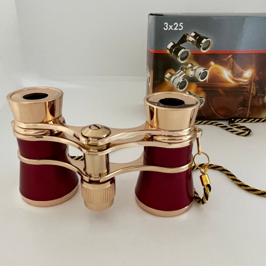 ZPAQI Opera Glasses Binoculars 3X25 Theater Glasses Mini Binocular Compact Lightweight with Chain Adults Kids Women in Concert