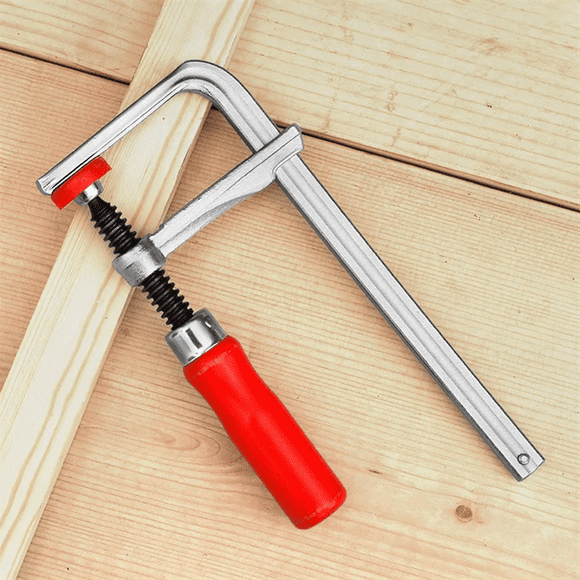 Screw Action Arm Guide Rail Clamp Comprehensive 120mm Wood Handle Guide Rail Clamp Fixture with Screw Action Arm
