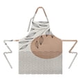 thumbnail image 2 of Brown Boho Abstract and Plant Pattern Apron-Garden Aprons for Women with Pockets-Cotton Linen Waterproof Kitchen Cooking Gardening Aprons Adjustable for Kitchen,Cooking,BBQ and Salon 33x27 Inch, 2 of 7