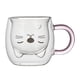 thumbnail image 4 of Taza de café de doble pared, taza americana helada, taza de leche para mujer, San Valentín Gato Blanco Con Mango Rosa, 4 of 9