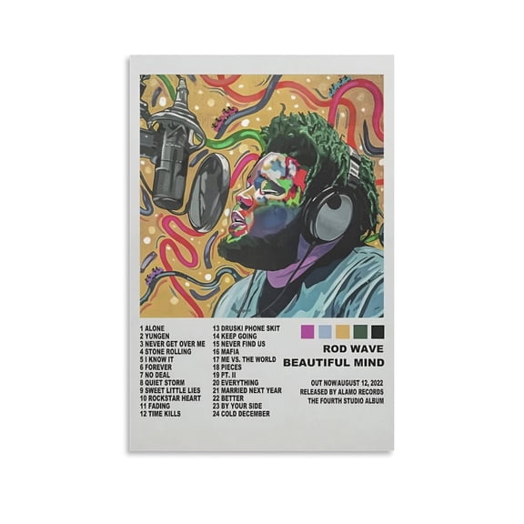 Rod Wave Poster (9) Wall Art Poster Gifts Bedroom Prints Home Decor Hanging Picture Canvas Painting Posters 12x18inch(30x45cm)