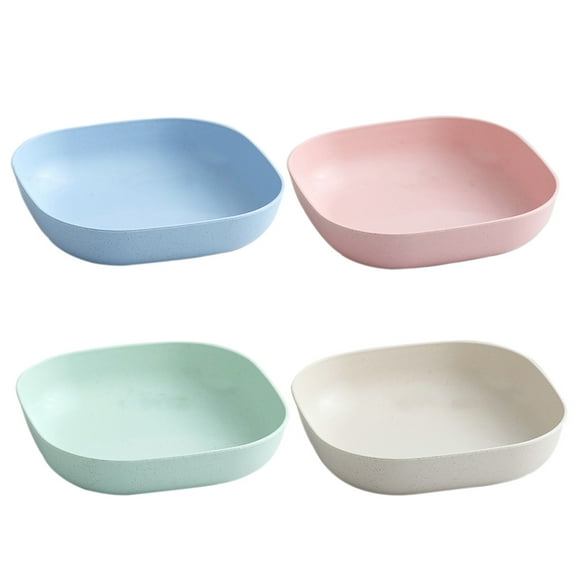 Square Salad Bowls, 4 Pcs Novel Square Food Bowls Lightweight Small Dishes Stack-able Salad Bowls