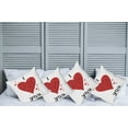 thumbnail image 6 of Ambesonne I Love You Throw Pillow Cover 4 Pack, Love Bouquet Heart, 20", Red White, 6 of 6