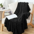 thumbnail image 2 of Qocolhg Queen Size Throw Blanket for Couch Sofa Bed,Super Soft Cozy Blankets for Women Adults,Fleece Blanket for Girls,Silky Flannel Fleece Lightweight Bed Blanket All Season Use,Clearance,Black, 2 of 6