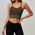 thumbnail image 4 of Fancifize Women Yoga Sleeveless Tshirts Workout Scoop Neck Striped Racerback Cropped Tank Tops Casual Slim Camisole, 4 of 6