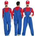 thumbnail image 3 of Super Brothers Costume Family Matching Adult & Kids Cosplay Costume Mario Brothers Halloween Cosplay Costume, 3 of 7
