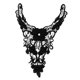 thumbnail image 1 of Embroidered Neckline Collar Flower Trimming Embellishment Applique Black Hugo Bordado Collar Escotado, 1 of 10