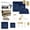 Midnight Blue, variant on Smarty Midnight Blue Square Disposable Plastic Tableware Set (60 Guests)