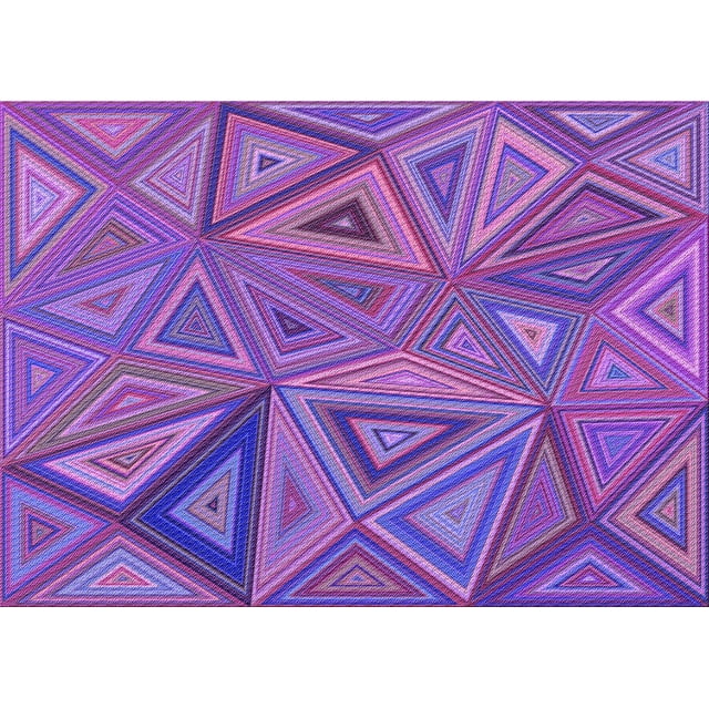 Ahgly Company Tapis Rectangulaire Lavable en Machine Intérieur Transitionnel Violet, 3 Pieds x 5 Pieds